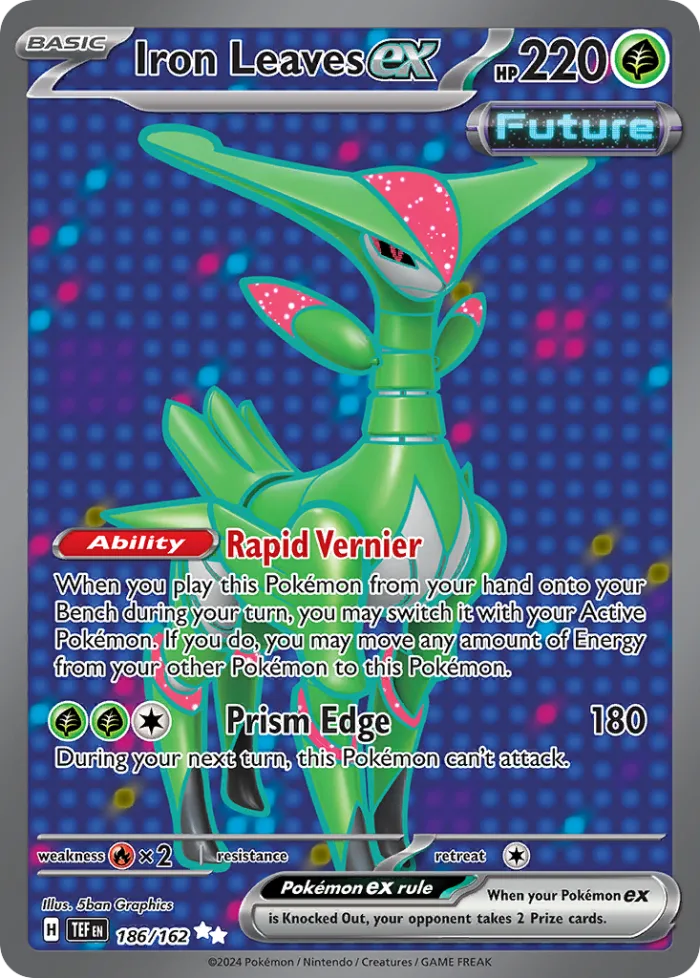 Iron Leaves ex #186 Temporal Forces Pokemon card