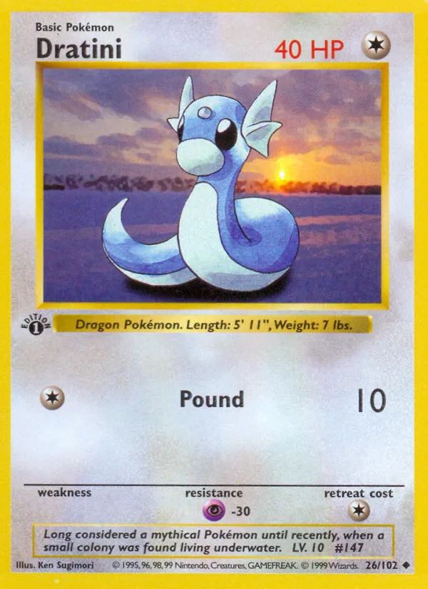 Dratini #26 Base Pokemon card