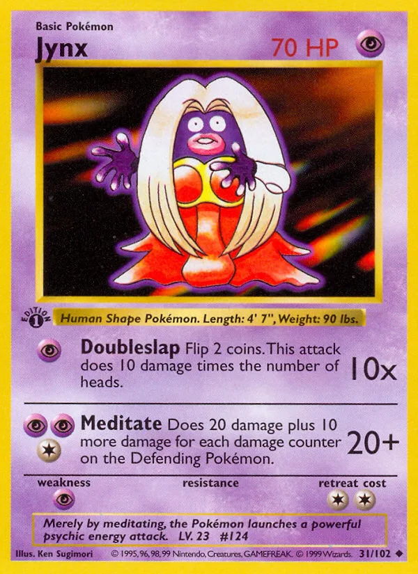 Jynx #31 Base Pokemon card