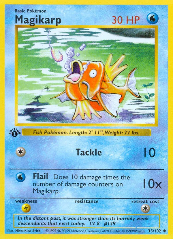 Magikarp #35 Base Pokemon card