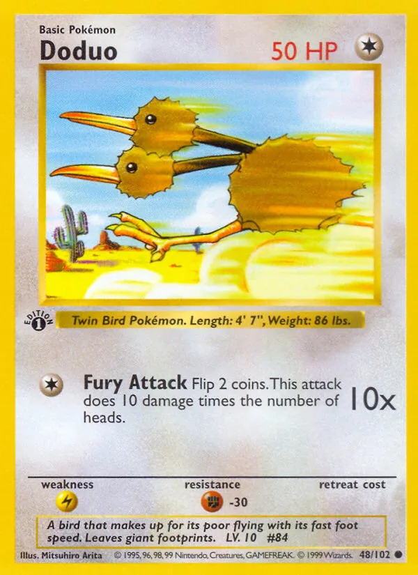 Doduo #48 Base Pokemon card