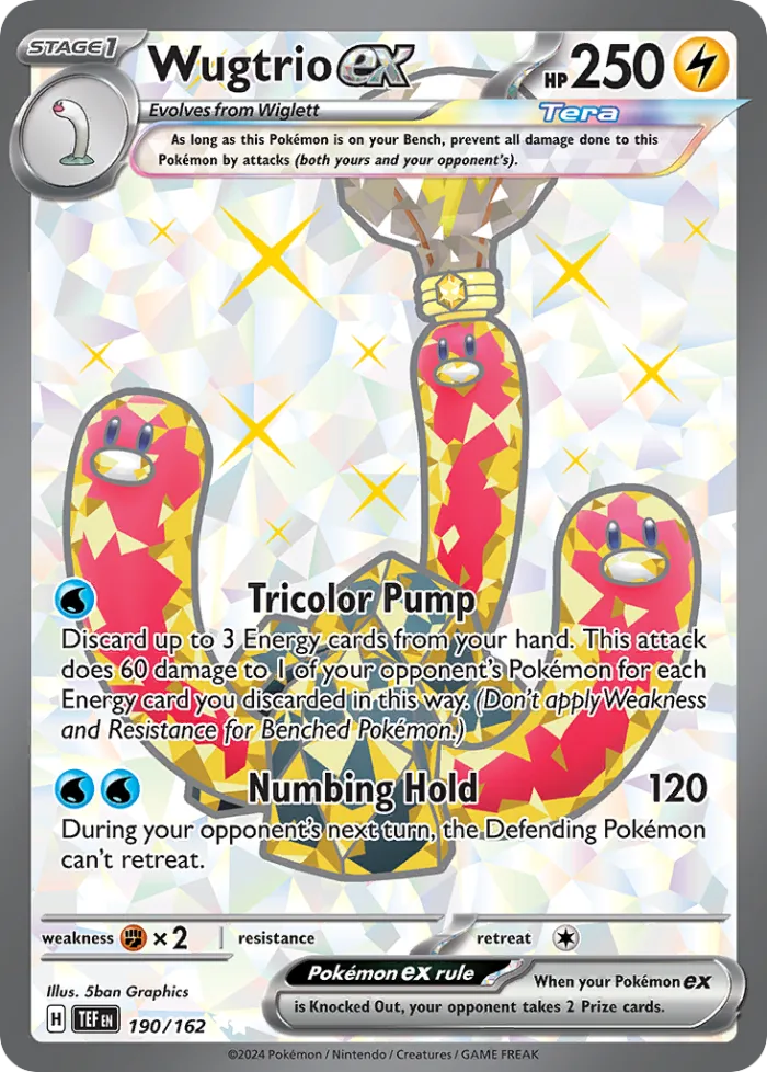 Wugtrio ex #190 Temporal Forces Pokemon card