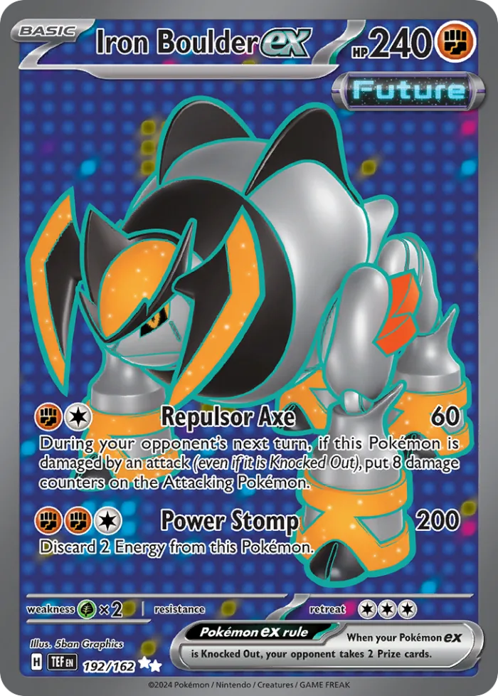 Iron Boulder ex #192 Temporal Forces Pokemon card