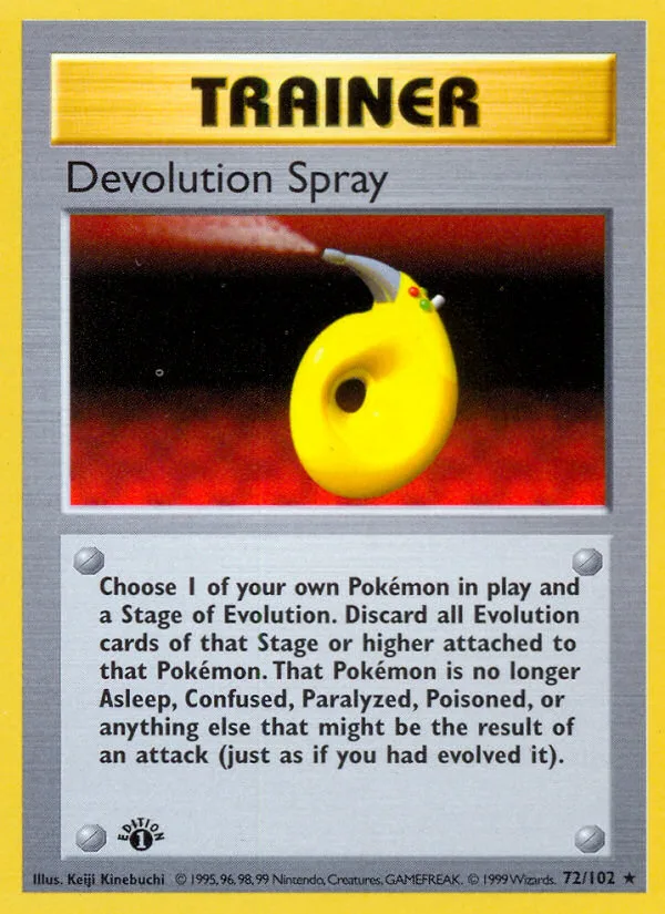 Devolution Spray #72 Base Pokemon card