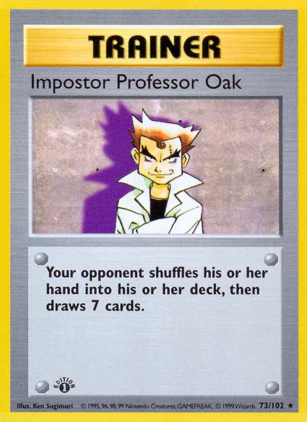 Impostor Professor Oak #73 Base Pokemon card
