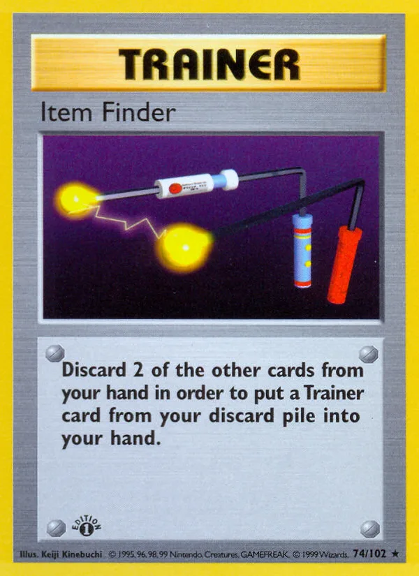 Item Finder #74 Base Pokemon card