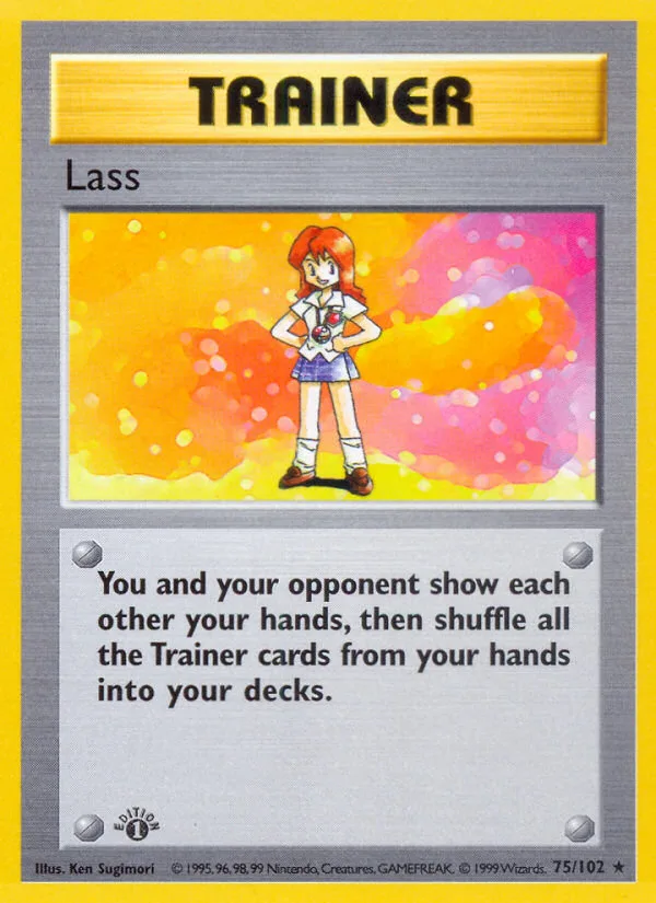 Lass #75 Base Pokemon card