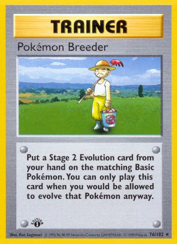 Pokémon Breeder #76 Base Pokemon card