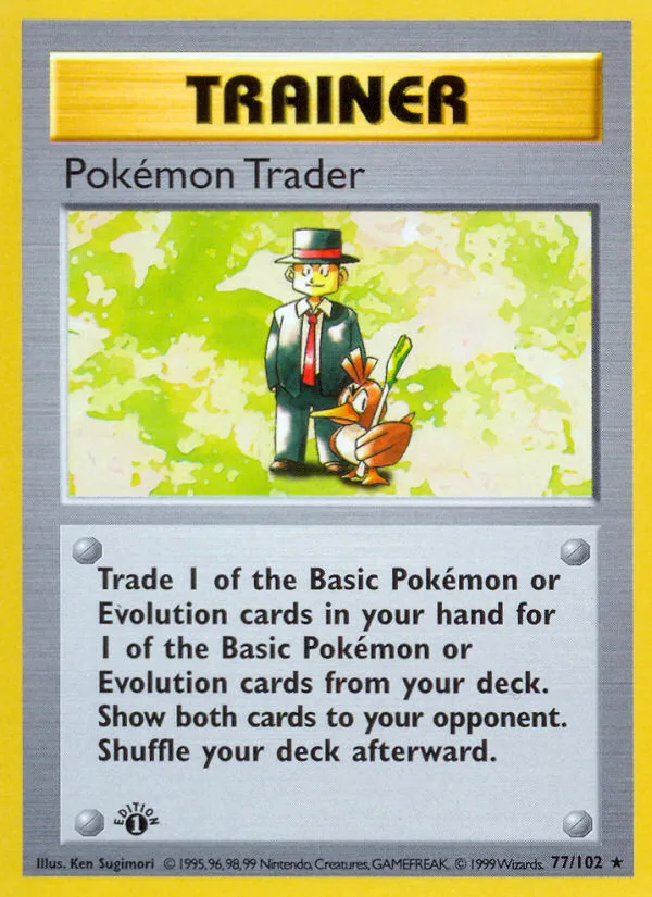 Pokémon Trader #77 Base Pokemon card