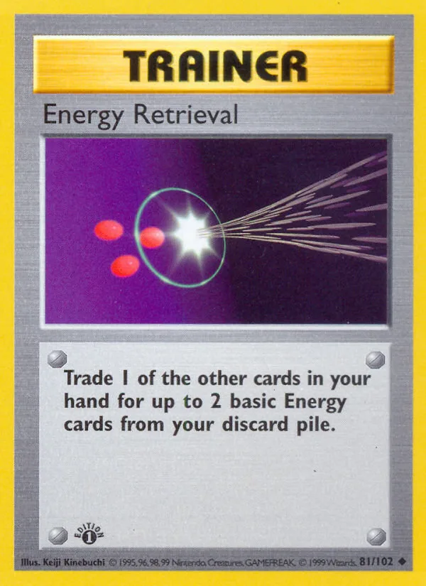 Energy Retrieval #81 Base Pokemon card