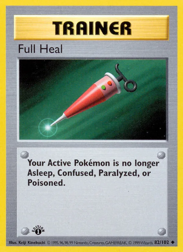 Full Heal #82 Base Pokemon card