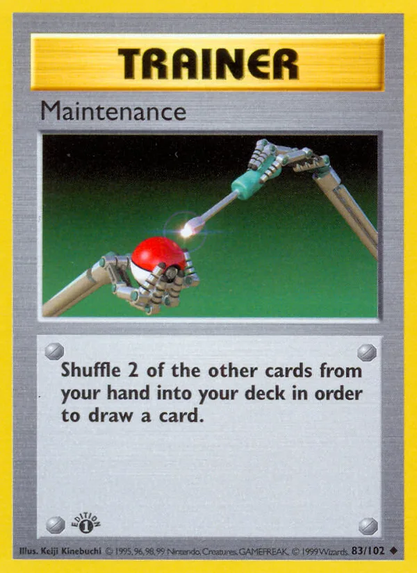 Maintenance #83 Base Pokemon card