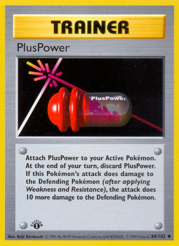 PlusPower #84 Base Pokemon card