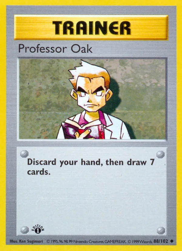 Professor Oak #88 Base Pokemon card