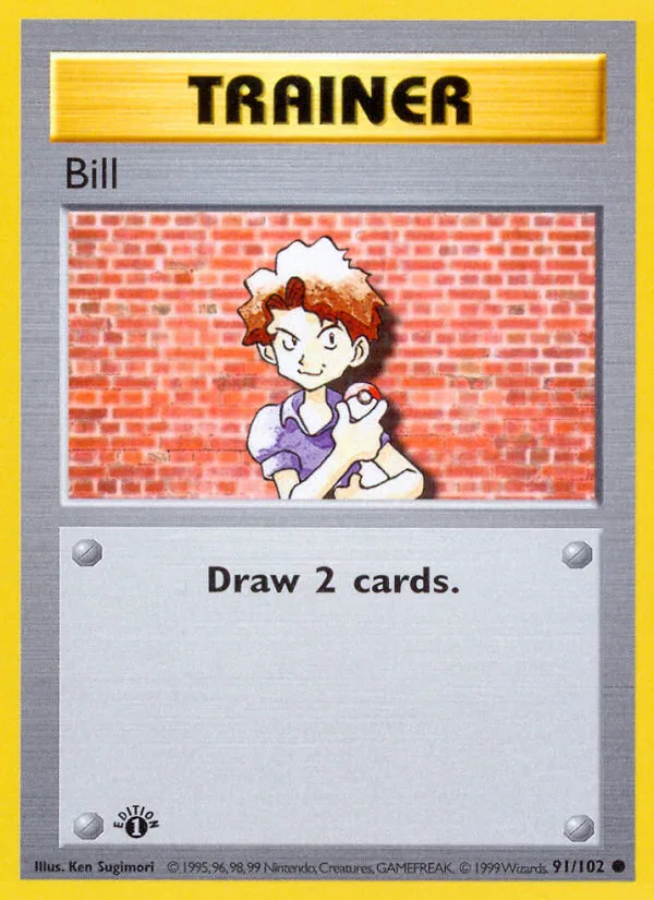 Bill #91 Base Pokemon card