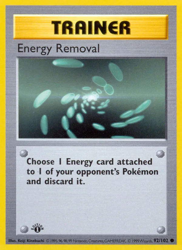 Energy Removal #92 Base Pokemon card