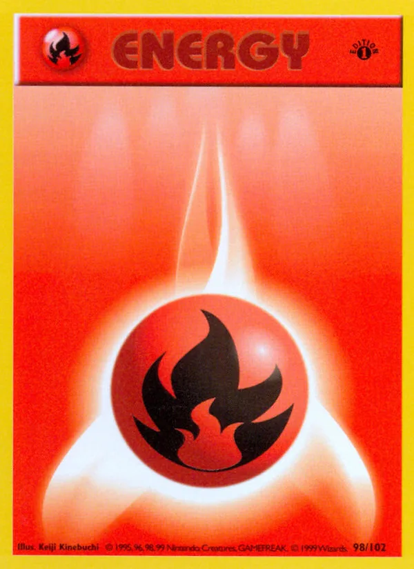 Fire Energy #98 Base Pokemon card