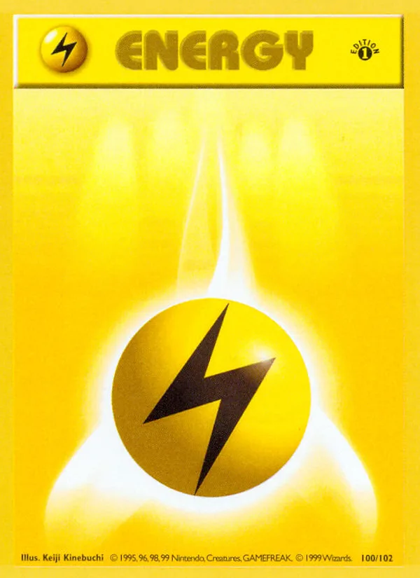 Lightning Energy #100 Base Pokemon card