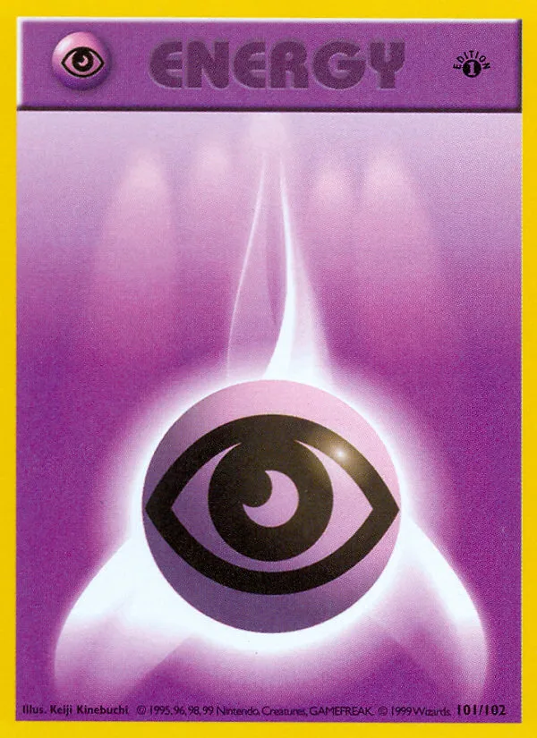 Psychic Energy #101 Base Pokemon card