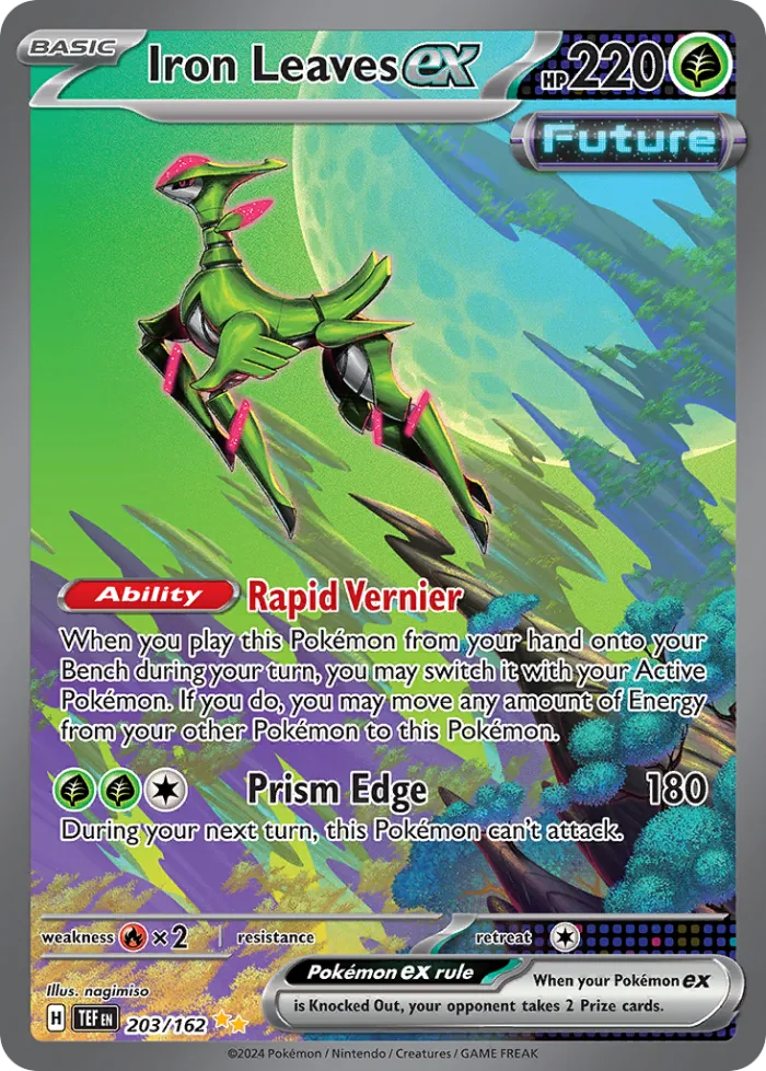 Iron Leaves ex #203 Temporal Forces Pokemon card