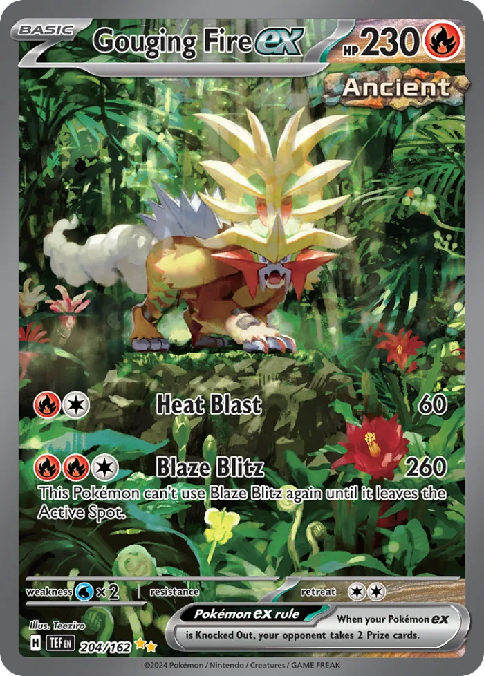 Gouging Fire ex #204 Temporal Forces Pokemon card