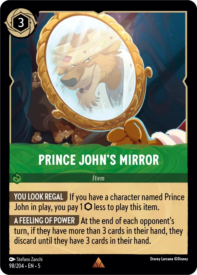 Prince John's Mirror #98 Shimmering Skies Disney Lorcana card