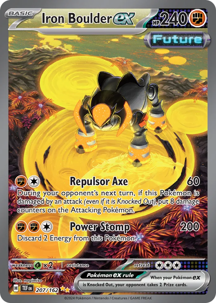 Iron Boulder ex #207 Temporal Forces Pokemon card