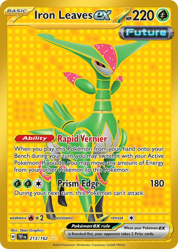 Iron Leaves ex #213 Temporal Forces Pokemon card