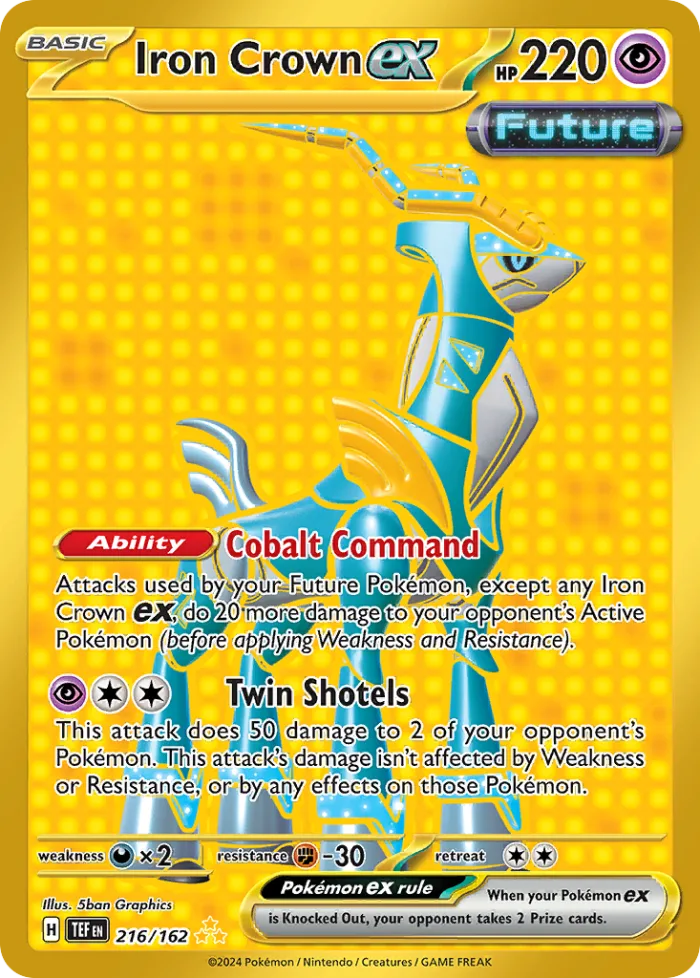 Iron Crown ex #216 Temporal Forces Pokemon card
