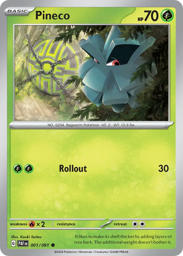 Pineco #1 Paldean Fates Pokemon card