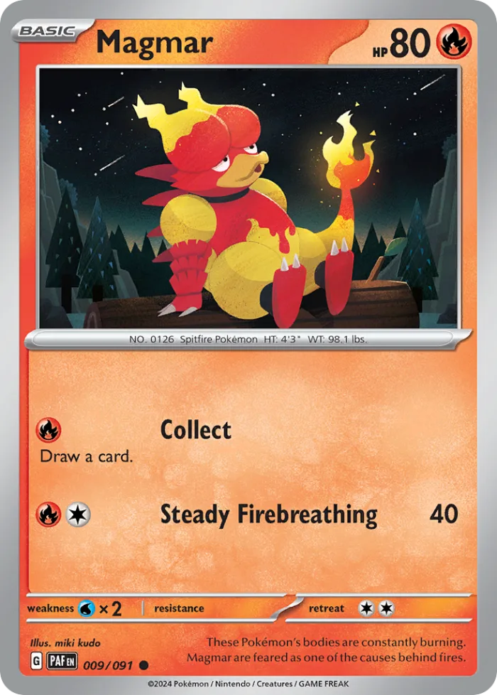 Magmar #9 Paldean Fates Pokemon card