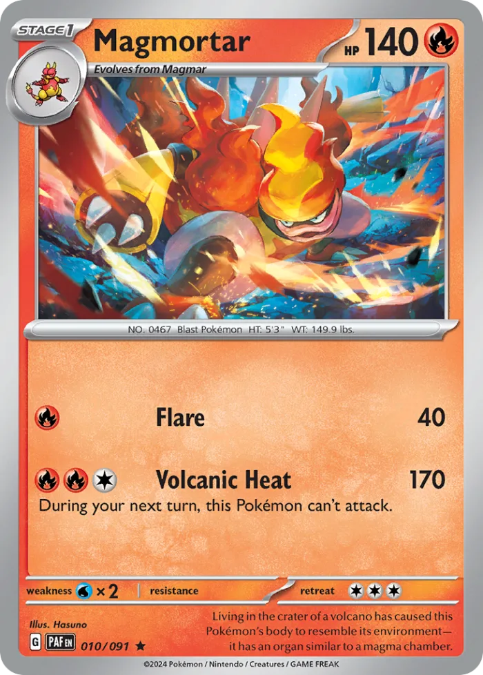 Magmortar #10 Paldean Fates Pokemon card