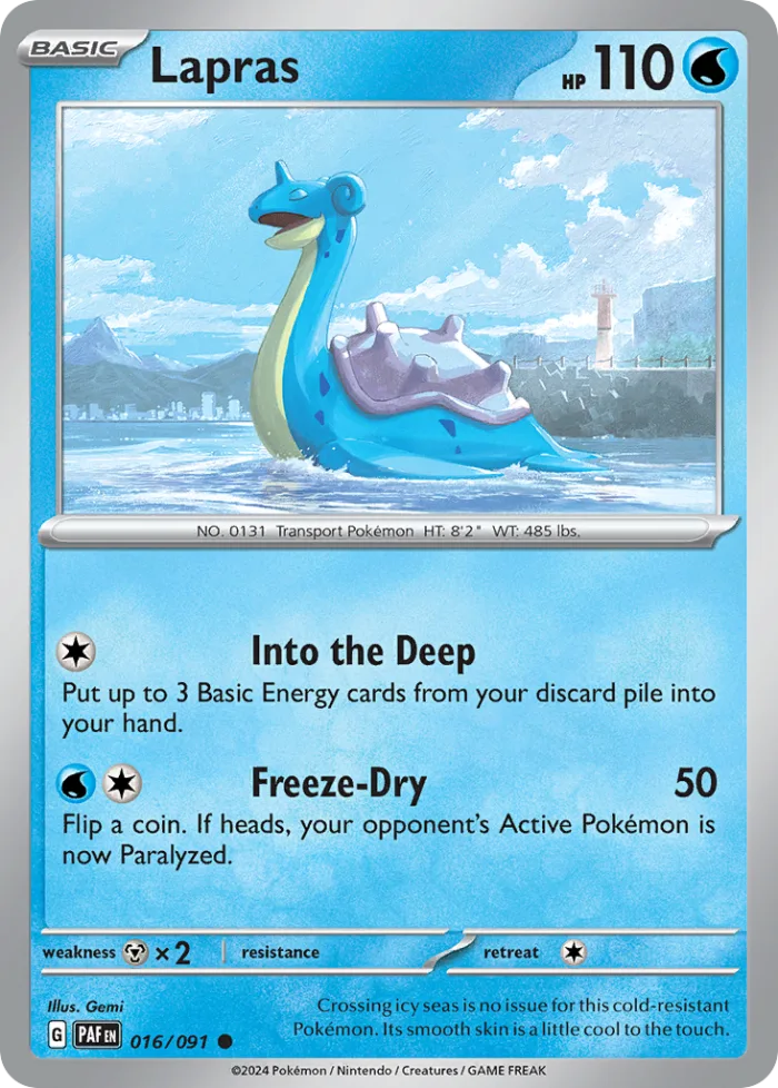 Lapras #16 Paldean Fates Pokemon card