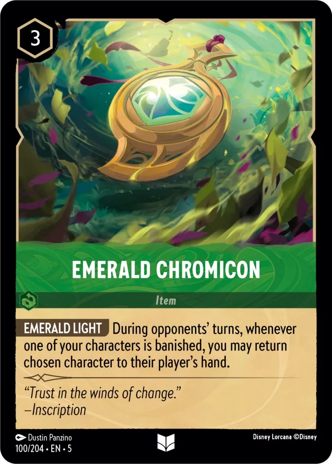 Emerald Chromicon #100 Shimmering Skies Disney Lorcana card