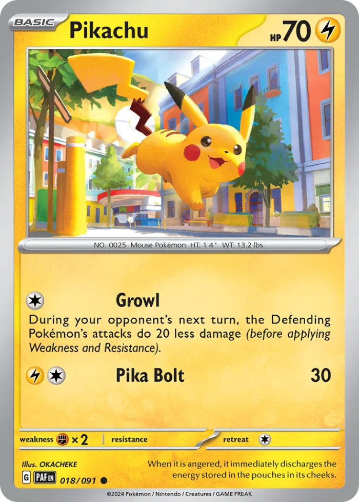 Pikachu #18 Paldean Fates Pokemon card