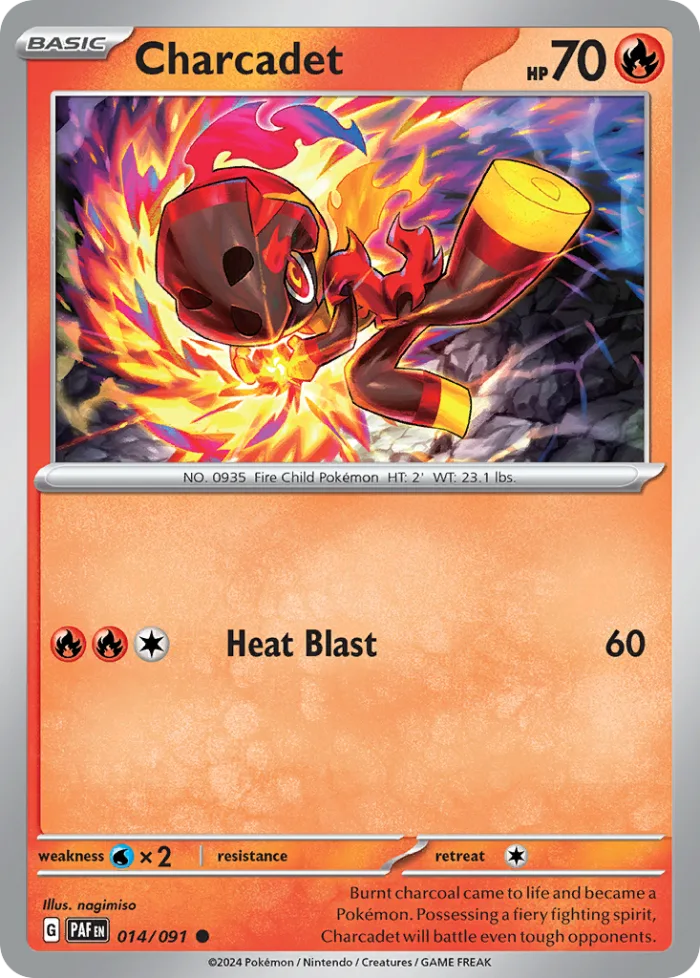 Charcadet #14 Paldean Fates Pokemon card