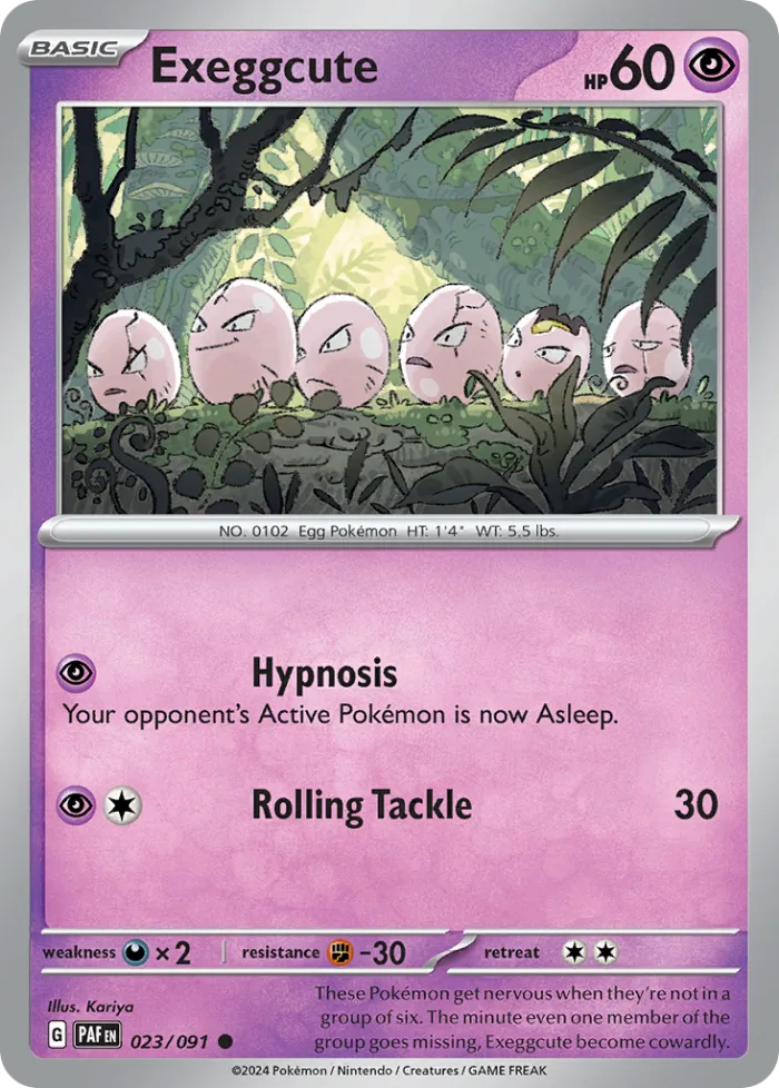 Exeggcute #23 Paldean Fates Pokemon card