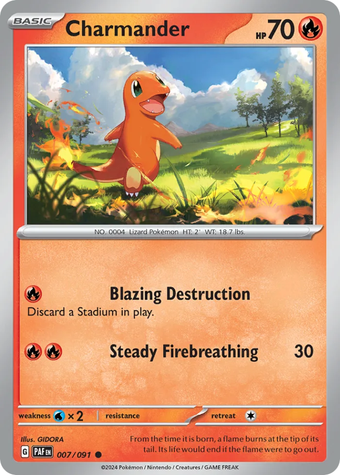 Charmander #7 Paldean Fates Pokemon card