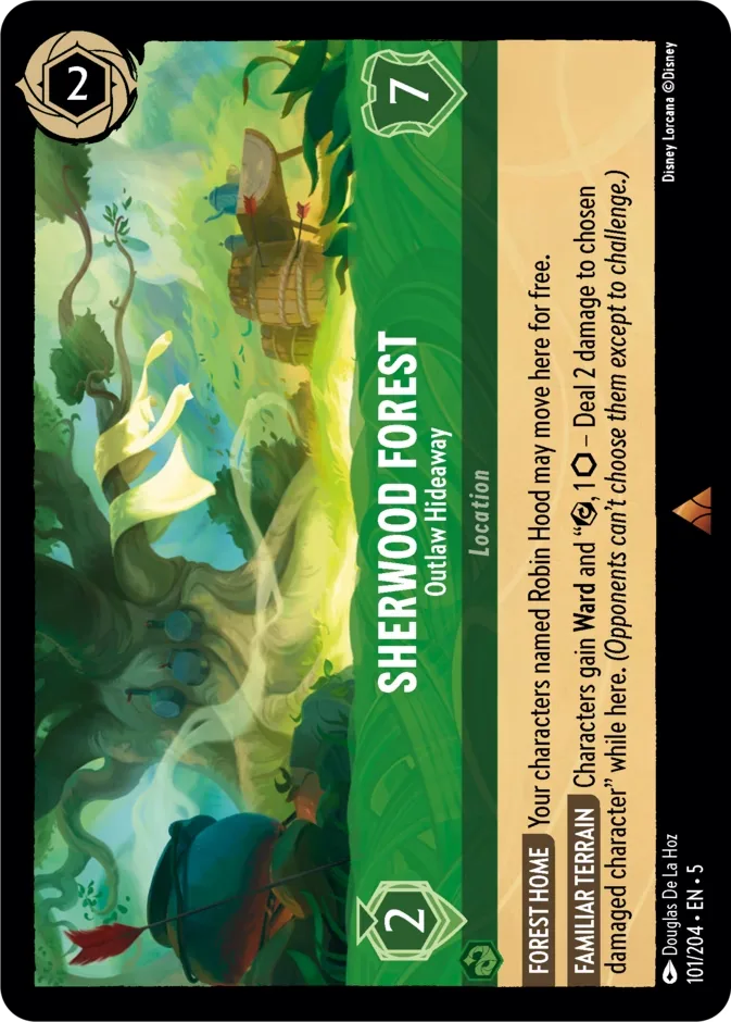 Sherwood Forest #101 Shimmering Skies Disney Lorcana card