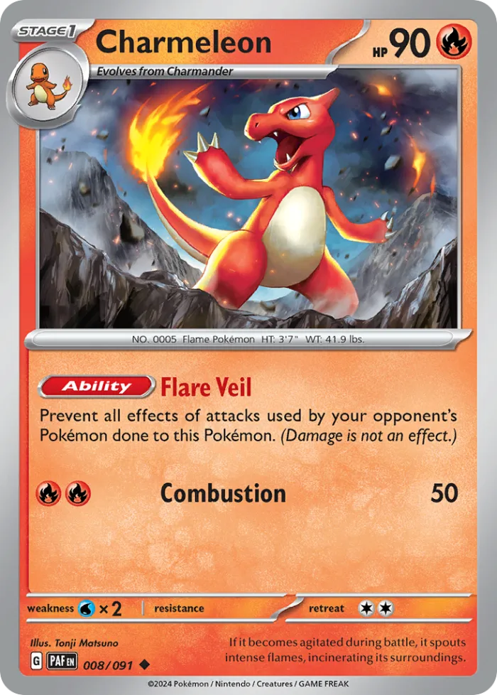 Charmeleon #8 Paldean Fates Pokemon card