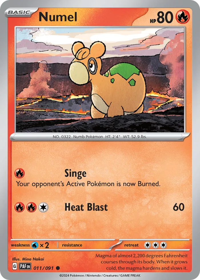 Numel #11 Paldean Fates Pokemon card