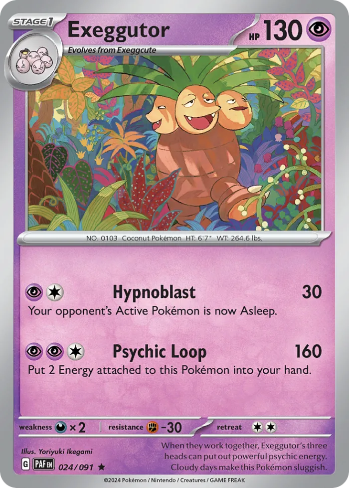 Exeggutor #24 Paldean Fates Pokemon card