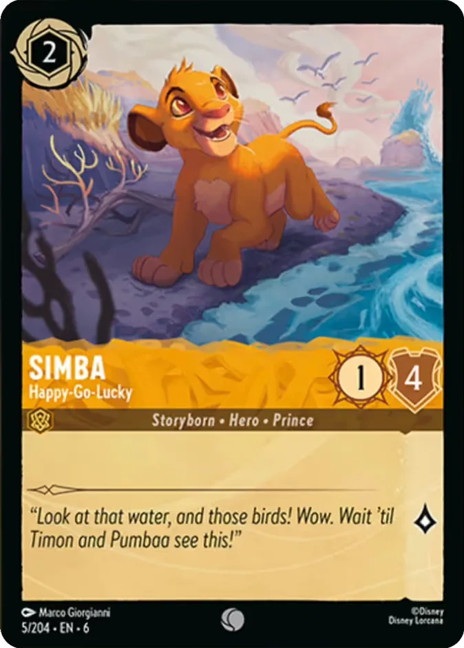 Simba #5 Azurite Sea Disney Lorcana card