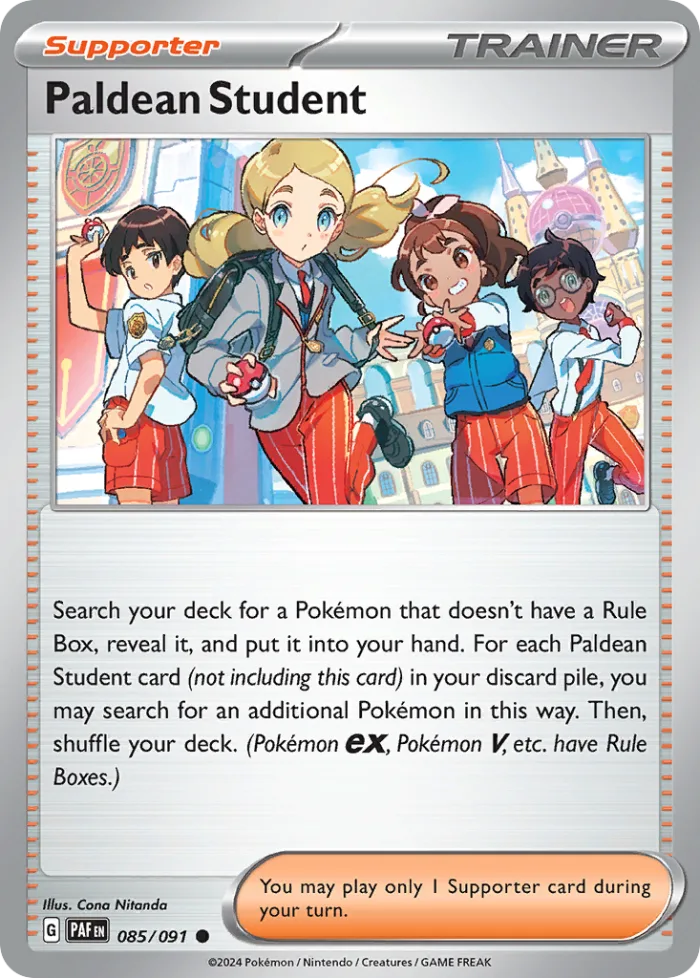 Paldean Student #85 Paldean Fates Pokemon card
