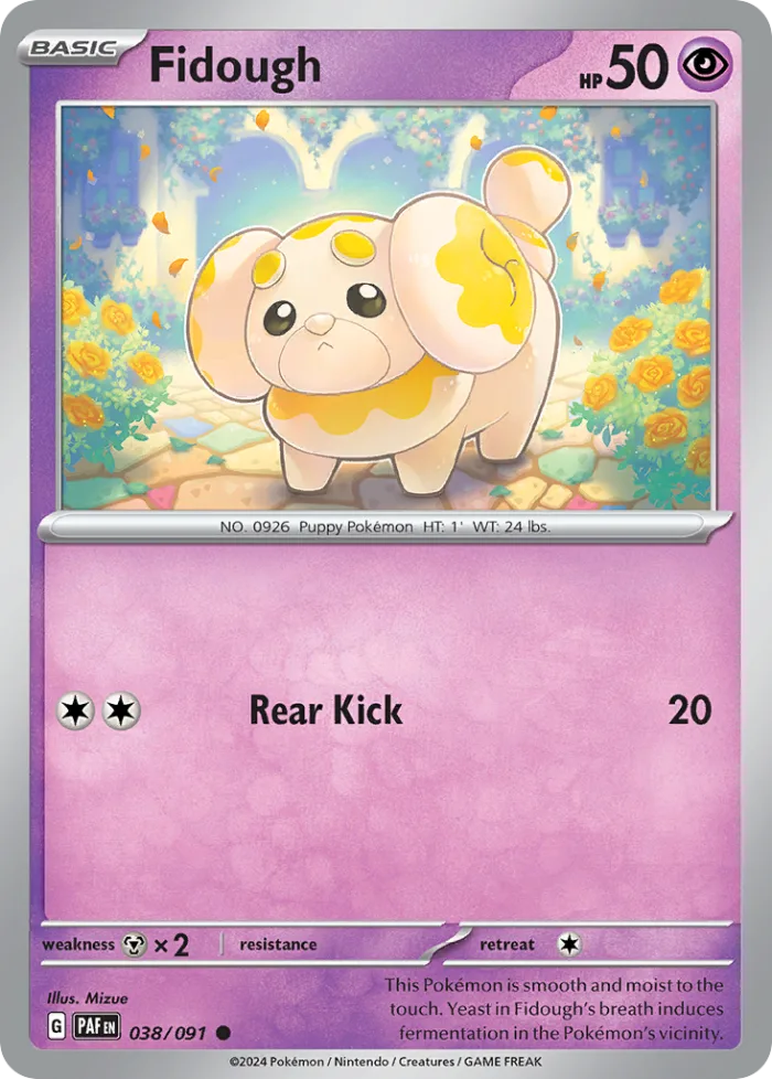Fidough #38 Paldean Fates Pokemon card