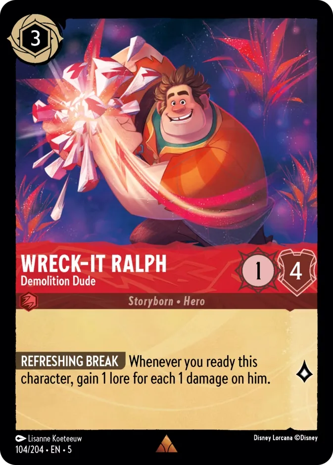 Wreck-It Ralph #104 Shimmering Skies Disney Lorcana card