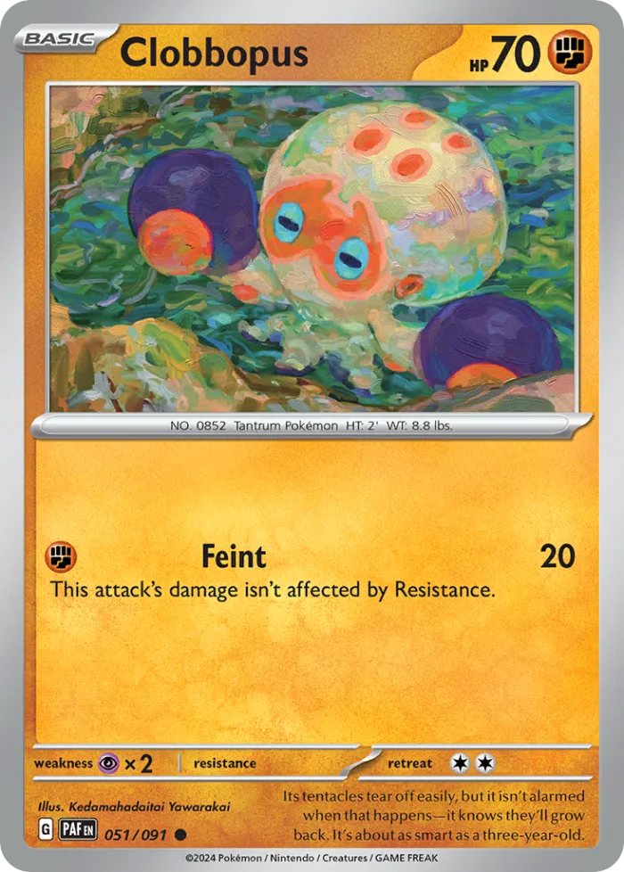 Clobbopus #51 Paldean Fates Pokemon card