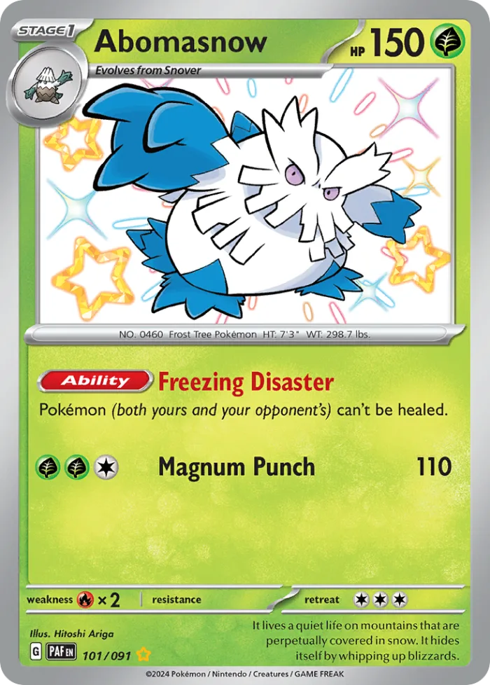 Abomasnow #101 Paldean Fates Pokemon card
