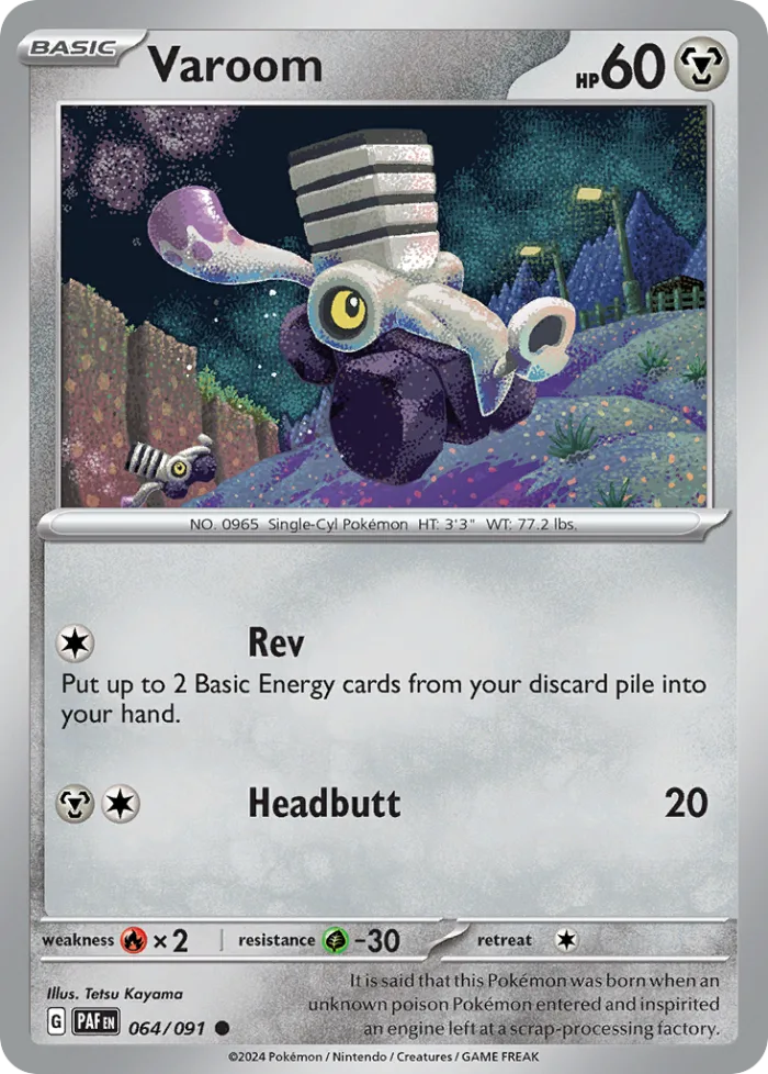 Varoom #64 Paldean Fates Pokemon card