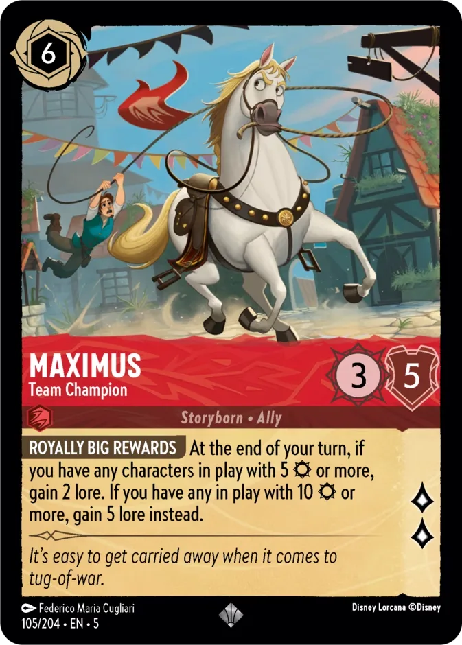 Maximus #105 Shimmering Skies Disney Lorcana card